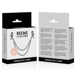 BegMe Pinzas negras para pezones con cadena 2