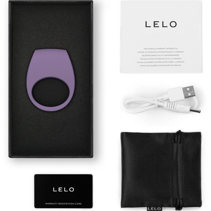 Anillo Vibrador Tor 3 Morado con App - Lelo - Anillo vibrador para el pene (con y sin vibración) (3)