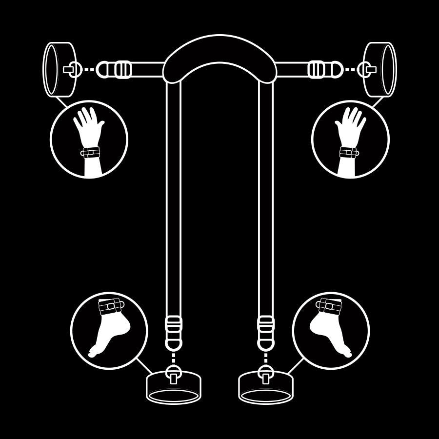 Set Posición Máster con 4 esposas - FetishSubmissive - Kits para BDSM (4)