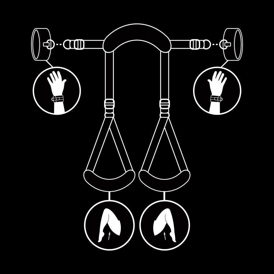 Posición piernas abiertas con esposas - FetishSubmissive - Kits para BDSM (3)