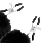 Pinzas para pezones con pompón - Darkness - Kits para BDSM (2)
