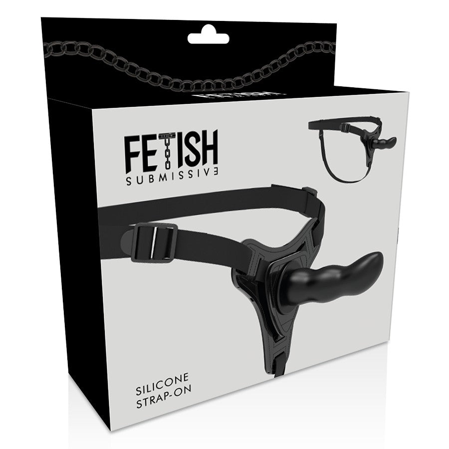 Arnés silicona negro Punto G 12.5 cm - FetishSubmissive - Arneses con pene o dildo Strap-On (3)