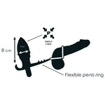 Plug anal vibrador con anilla doble - Addicted Toys - Anillo vibrador para el pene (con y sin vibración) (3)
