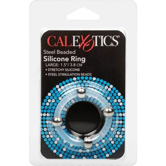 Anilla de Silicona con Bolas de Acero Talla L - CaliforniaExotic - Anillo vibrador para el pene (con y sin vibración) (3)