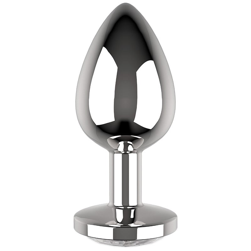 Plug anal L Cristal Plateado 4 cm 2
