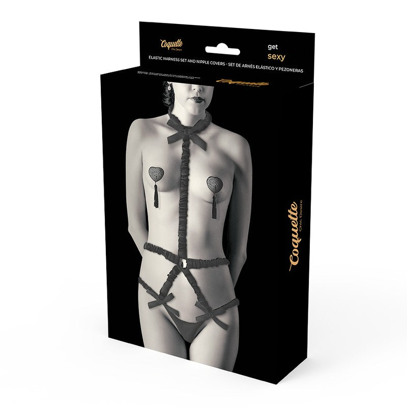 Set Arnés con Pezoneras - Coquette - Lencería erotica (3)