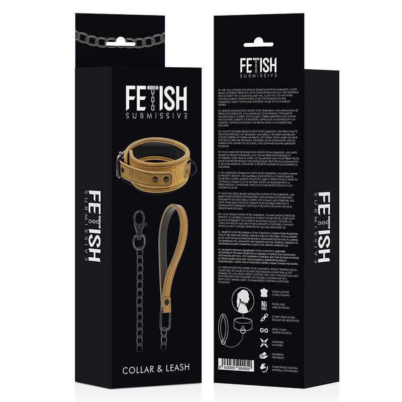 Collar con agarradera dorado - FetishSubmissive - Kits para BDSM (3)