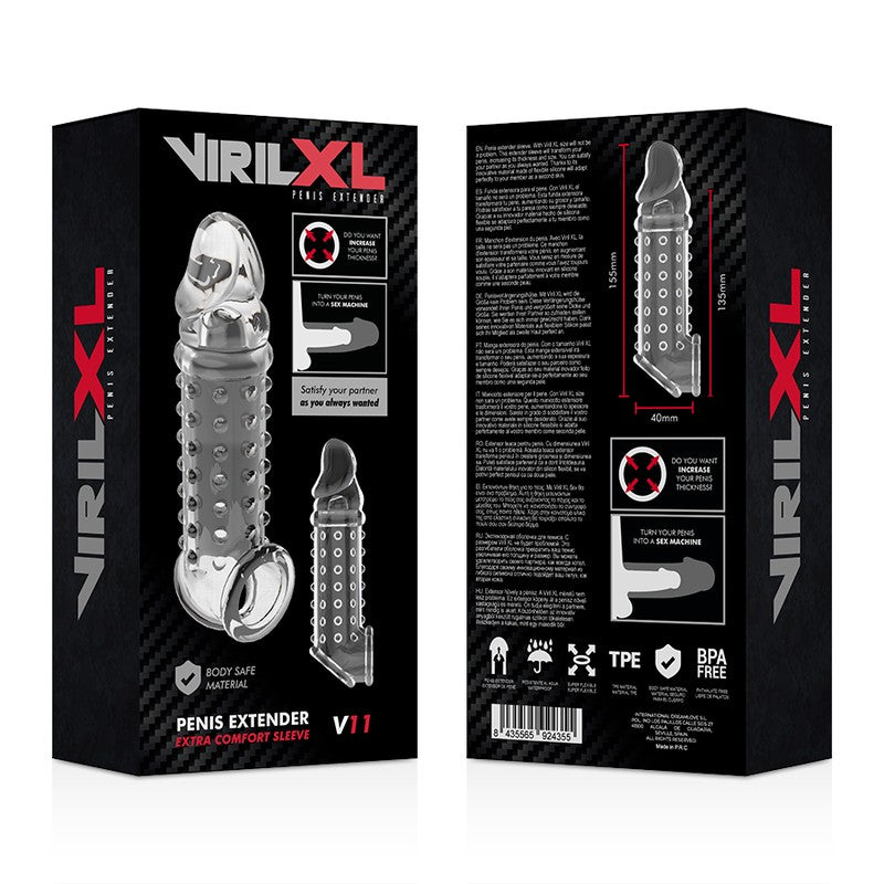 Extensor de pene V11 transparente - VirilXL - Fundas para el pene (4)
