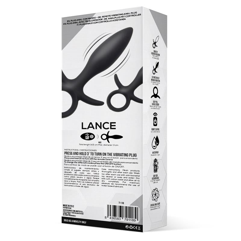 Lance Plug Anal Control Remoto - Tardenoche - Plugs anales (4)