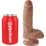 KC 7 con testículos y marrón 18 cm - KingCock - Dildos o Consoladores (2)