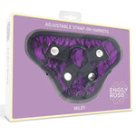 Miley Arnés Universal Ajustable 3 Anillo de Silicona Púrpura - ENGILY ROSS - Arneses con pene o dildo Strap-On (3)