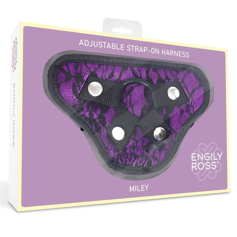 Miley Arnés Universal Ajustable 3 Anillo de Silicona Púrpura - ENGILY ROSS - Arneses con pene o dildo Strap-On (3)