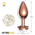 Plug de Metal Rosa Blanca Talla S - AfterDark - Plugs anales (2)