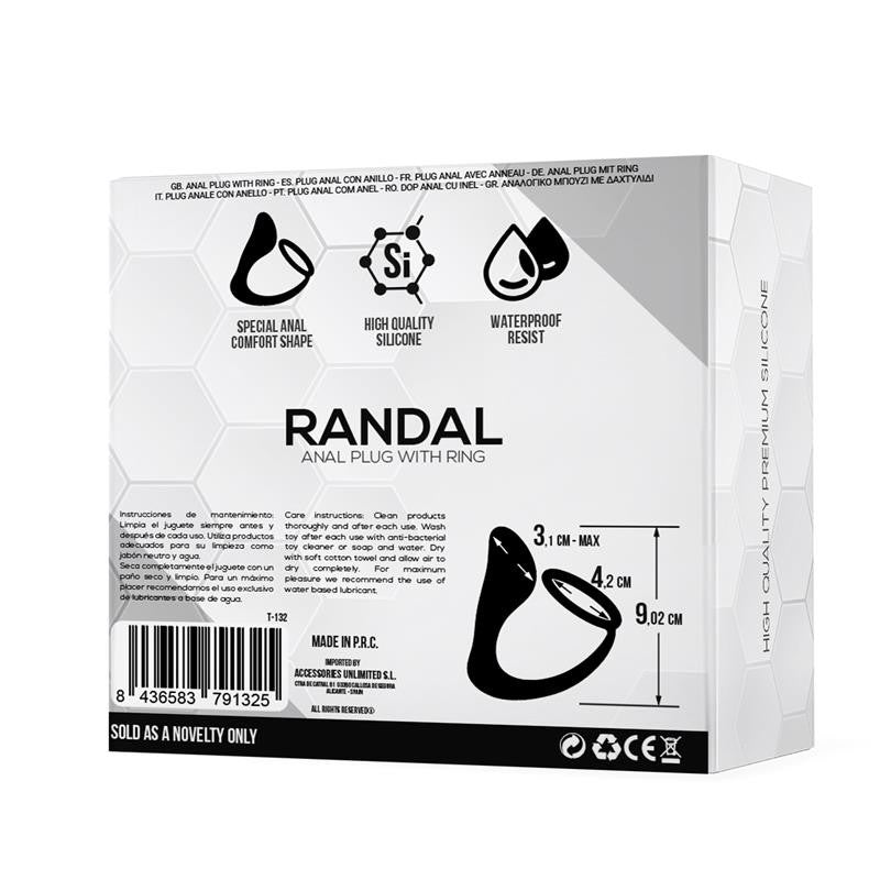 Plug Anal con Anillo para el Pene Randal - Tardenoche - Anillo vibrador para el pene (con y sin vibración) (4)