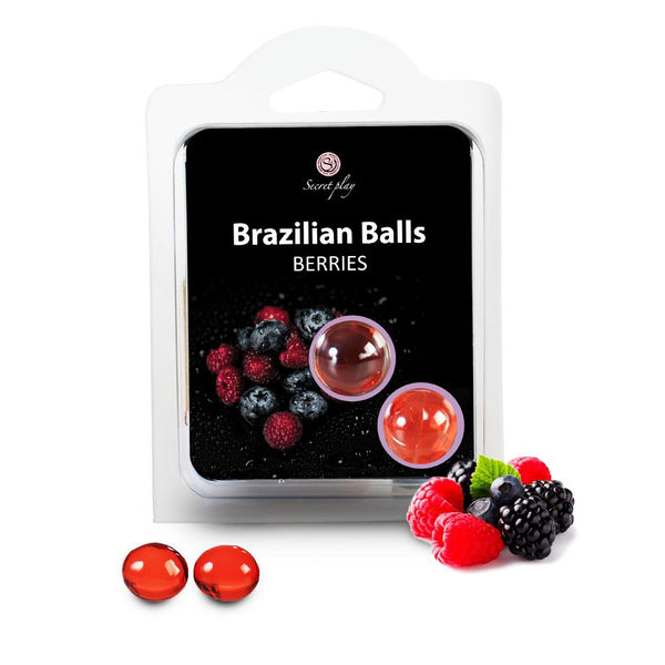 Set 2 Brazilian Balls Frutas del bosque - Secret Play - Aceite para masajes eróticos