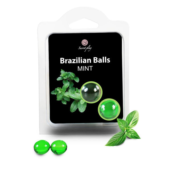 Set 2 Brazilian Balls Menta - Secret Play - Aceite para masajes eróticos