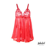 Babydoll rojo floral Talla XL 0