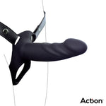 Arnés Strap-On con Dildo Hueco Silicona Talla S Negro - Action - Arneses con pene o dildo Strap-On (4)