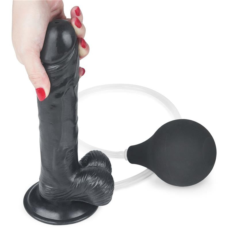 Dildo Eyaculador Negro 23 cm - Lovetoy - Dildos o Consoladores (4)