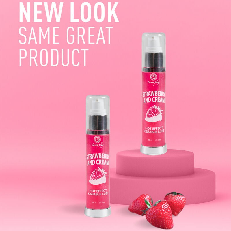 Lubricante Efecto Calor Fresas con nata - Secret Play - Lubricantes sexuales (3)