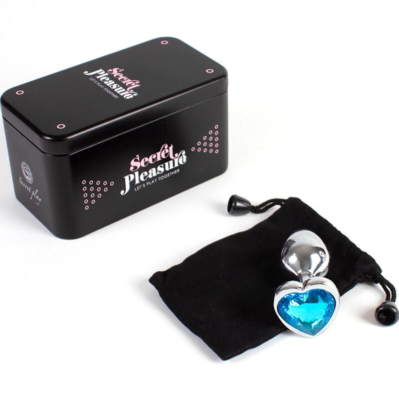 Plug anal con joya corazón S azul - Secret Play - Plugs anales (4)