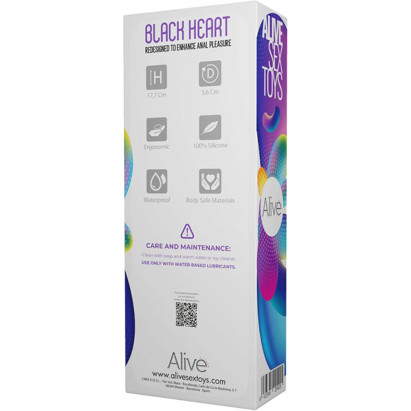 Estimulador Anal Black Heart - Alive - Masajeadores de próstata (4)