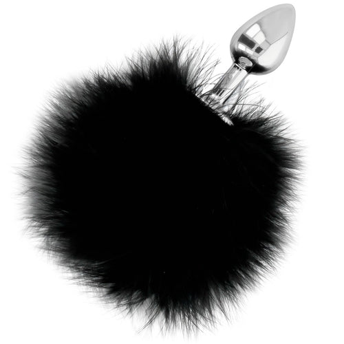 Plug anal con pluma negro 7 cm