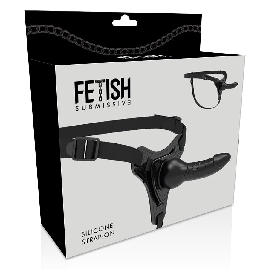 Arnés realistico negro 16cm - FetishSubmissive - Arneses con pene o dildo Strap-On (4)