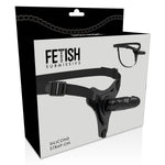 Arnés silicona negro realistico 16cm - FetishSubmissive - Arneses con pene o dildo Strap-On (2)