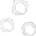 Set 3 anillos color claro - Addicted Toys - Anillo vibrador para el pene (con y sin vibración) (4)