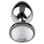 Plug anal L Cristal Plateado 4 cm 3