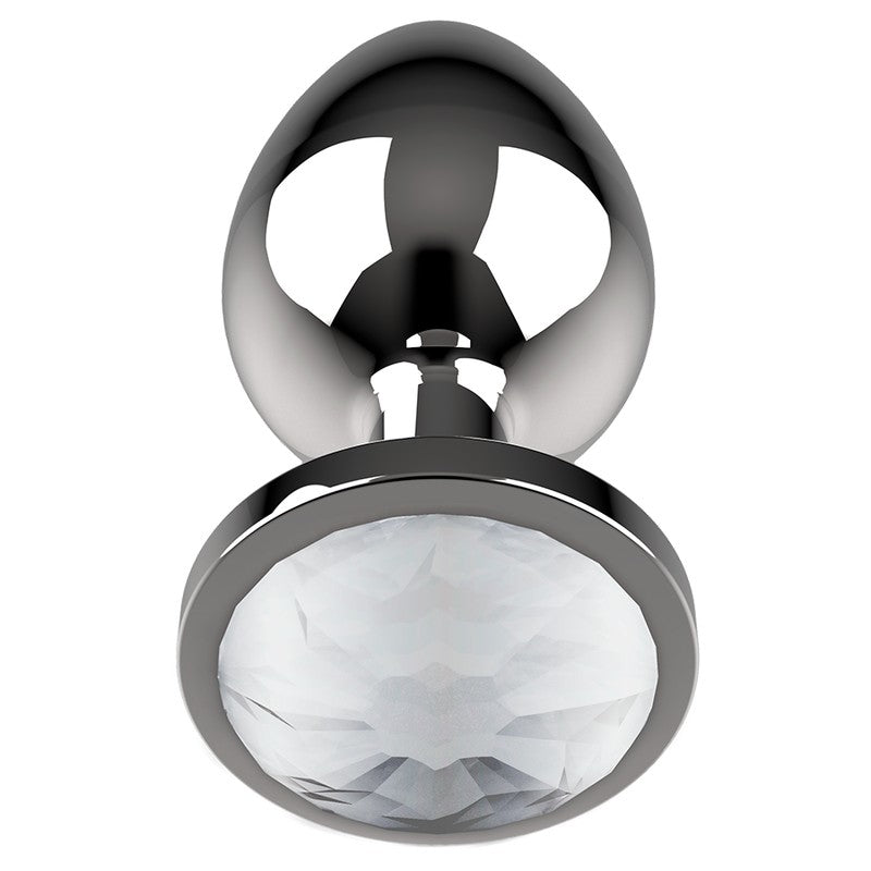 Plug anal L Cristal Plateado 4 cm 3