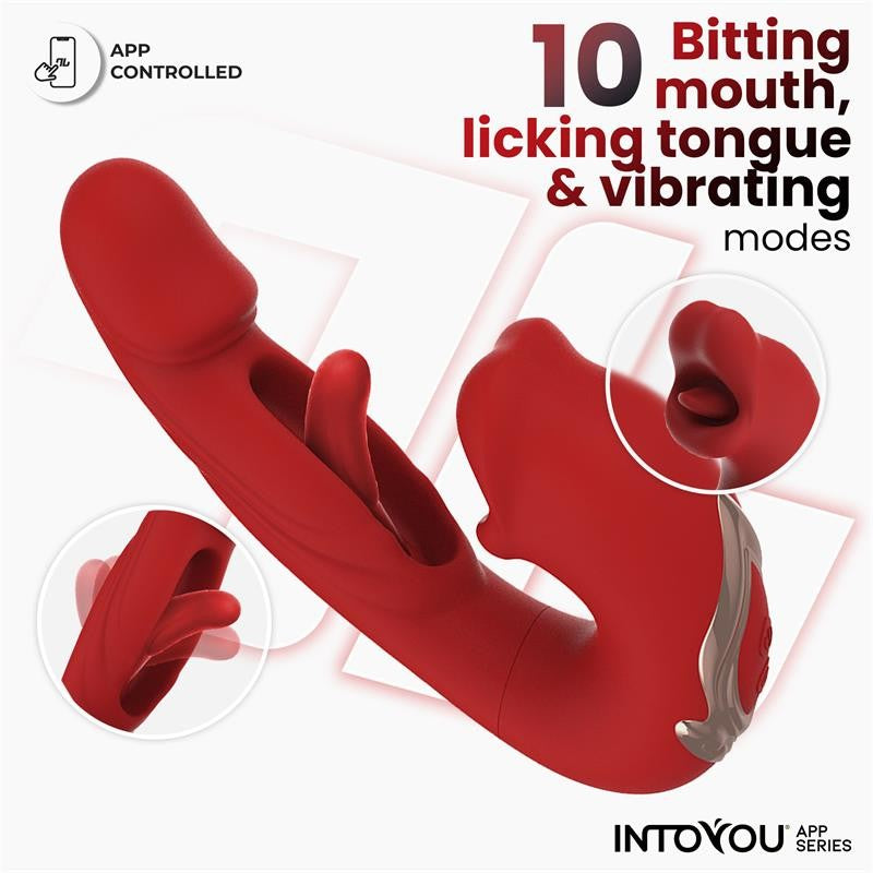 Mouty Vibrador con Mordisqueo y Flipping con App - Intoyou App Series - Vibradores (4)