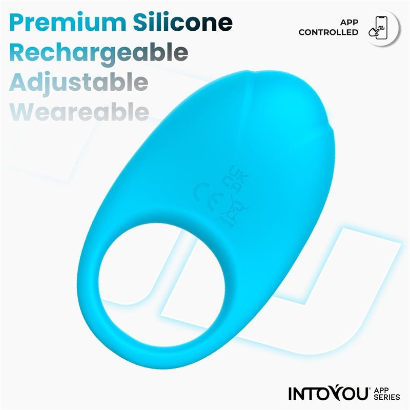 Anillo Vibrador Ringo con APP Azul - Intoyou App Series - Anillo vibrador para el pene (con y sin vibración) (4)