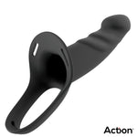 Arnés Strap-On con Dildo Hueco Silicona Talla S Negro - Action - Arneses con pene o dildo Strap-On (5)