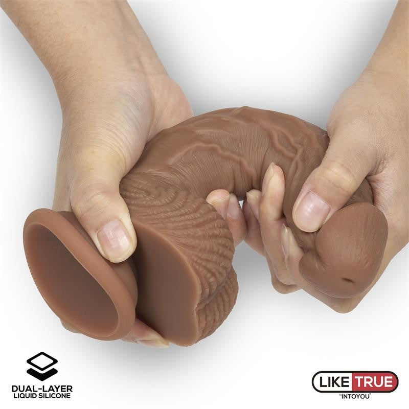 Dildo Realista Silicona 21cm Bronceado - Liketrue - Dildos o Consoladores (5)