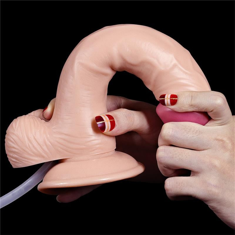 Dildo Eyaculador 23 cm Claro - Lovetoy - Dildos o Consoladores (5)