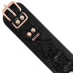 Collar negro cuero vegano 4