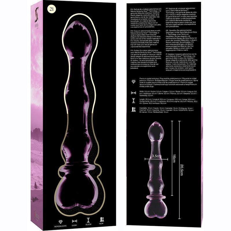Nebula Dildo Cristal Modelo 21 Rosa - Ibiza - Dildos o Consoladores (6)