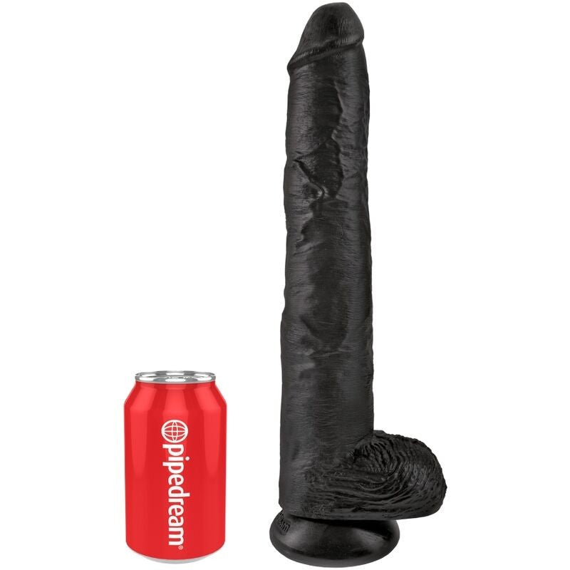 KC 14 Negro- con testículos - KingCock - Dildos o Consoladores