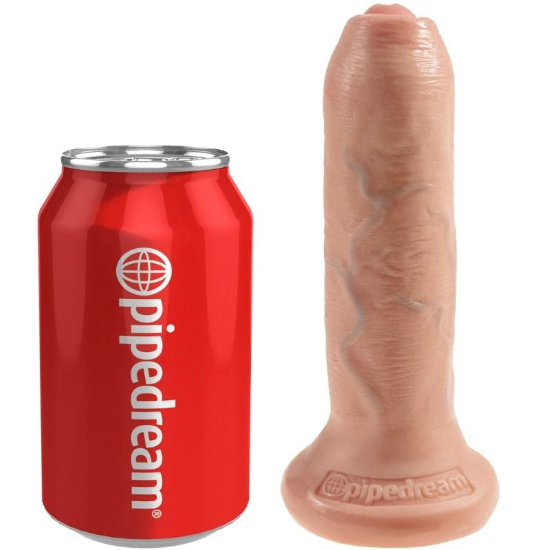 Dildo Realista Uncut Natural 15 cm - KingCock - Dildos o Consoladores