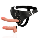 Arnés con penes intercambiables 19,8 cm y 15 cm - HarnessAttraction - Arneses con pene o dildo Strap-On (5)