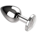 Plug anal L Cristal Plateado 4 cm 4