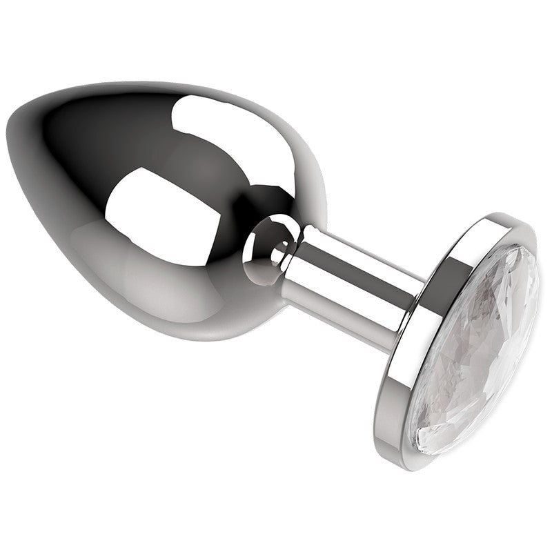 Plug anal L Cristal Plateado 4 cm 4