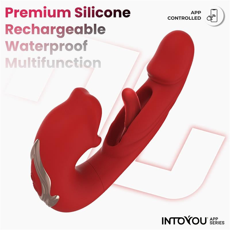 Mouty Vibrador con Mordisqueo y Flipping con App - Intoyou App Series - Vibradores (5)
