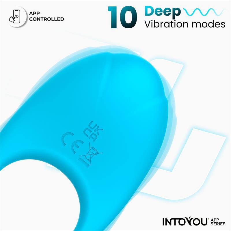 Anillo Vibrador Ringo con APP Azul - Intoyou App Series - Anillo vibrador para el pene (con y sin vibración) (5)