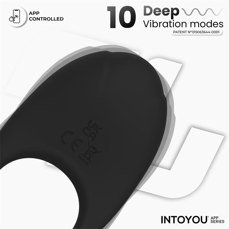 Anillo Vibrador Ringo con APP Negro - Intoyou App Series - Anillo vibrador para el pene (con y sin vibración) (4)