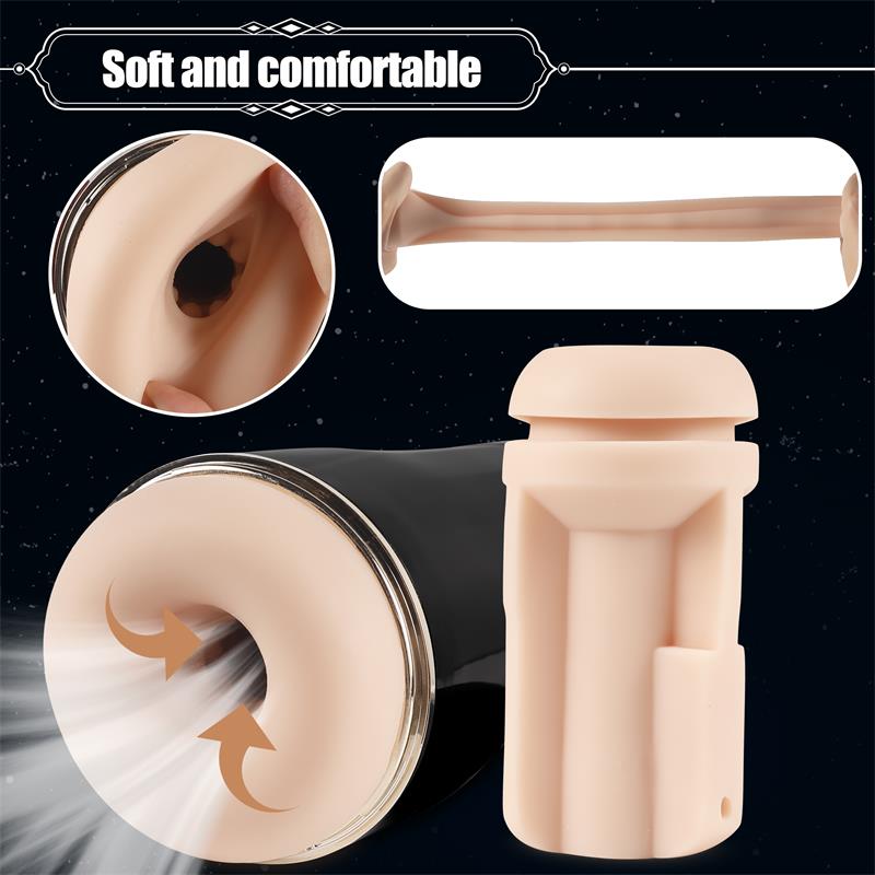 SHEQU - SNOW MASTURBADOR VAGINA CON VIBRACIÓN Y SUCCIONADOR_product