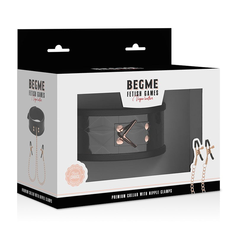 BegMe Collar negro de cadenas y pinzas pezones - BegMe - Kits para BDSM (6)