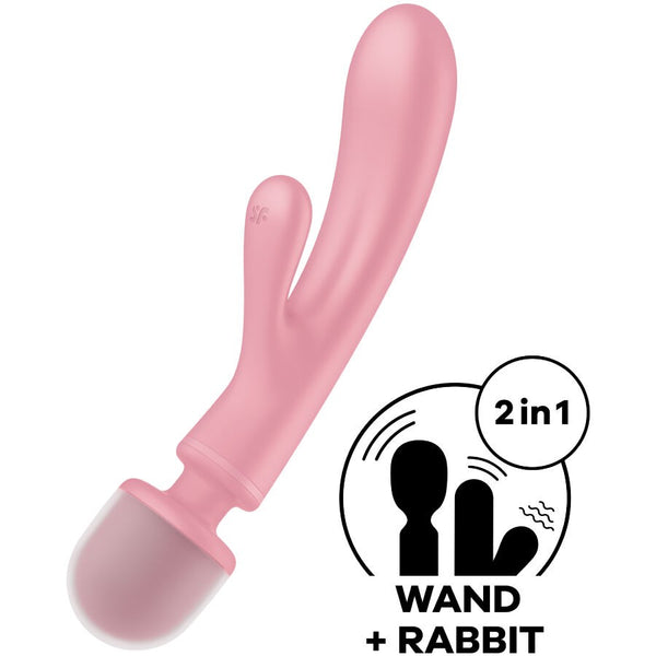 Masajeador Triple Lover Rosa - Satisfyer - Vibradores
